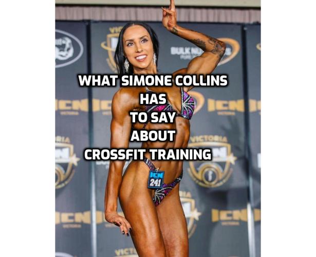 What Simone Collins has to say about crossfit training, her top three tips for women who want to compete in bodybuilding, her offseason daily meal plan, her 3 favourite exercises, and her tips about fitness.