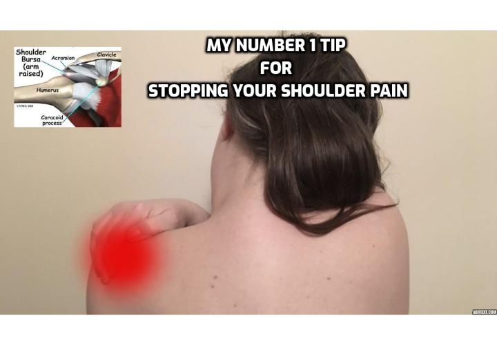 My number one top tip, as a previous shoulder pain sufferer for stopping your shoulder pain is to learn about physiotherapy you can do on your own in your own home. It only takes a few minutes a day, doesn't require any special equipment and is easy to do.