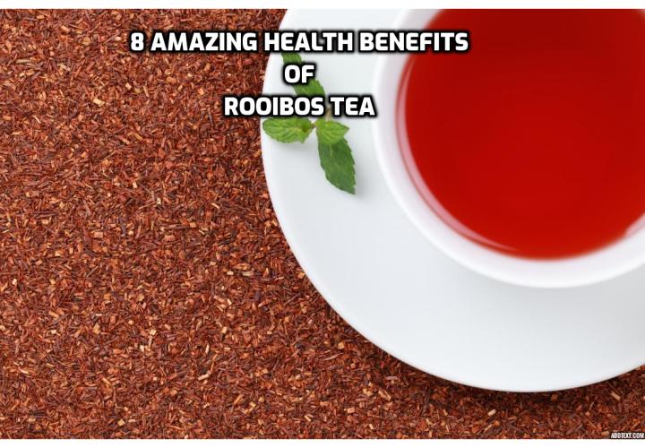 What are the health benefits of rooibos tea? Rooibos tea has the capabilities to help reduce inflammation and remove oxidative stresses from the body. One of the main antioxidants found in the tea is Quercetin, which can help treat a plethora of conditions and illnesses, ranging from Type 1 and Type II diabetes, lower high-cholesterol levels, treat allergies such as hay fever, assist with CFS, or chronic fatigue, and ward off cancerous cells.